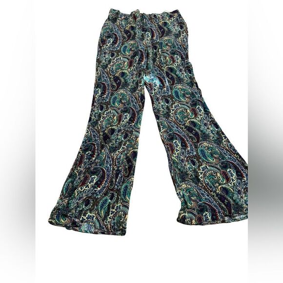 NWT Zara High Rise Paisley Flare Pant Bohemian Boho Medium - Picture 6 of 6